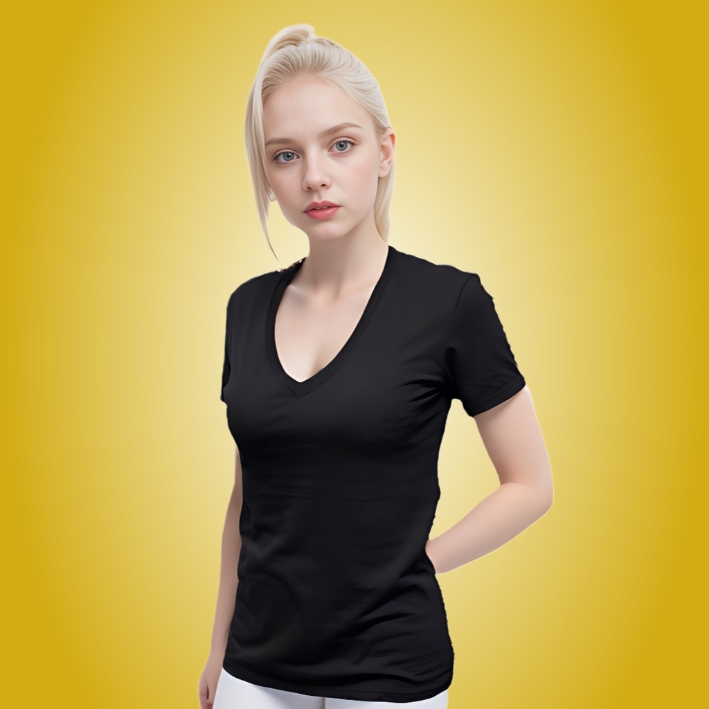 T-shirt Col V Relax Coupe Ample Ultra Doux en Bambou Bio pour Femme de Sanctum Fashion