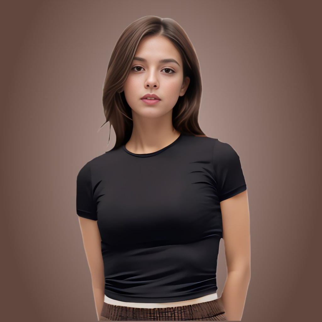 Women Organic Bamboo Essential Fitted Stretch T-Shirt from Sanctum Fashion