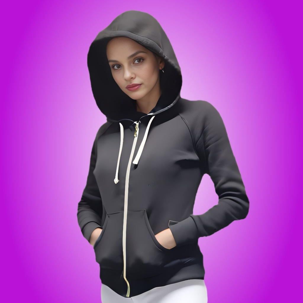 Women Organic Bamboo Full Zip Slim Fit Hooded Sweatshirt From Sanctum Fashion