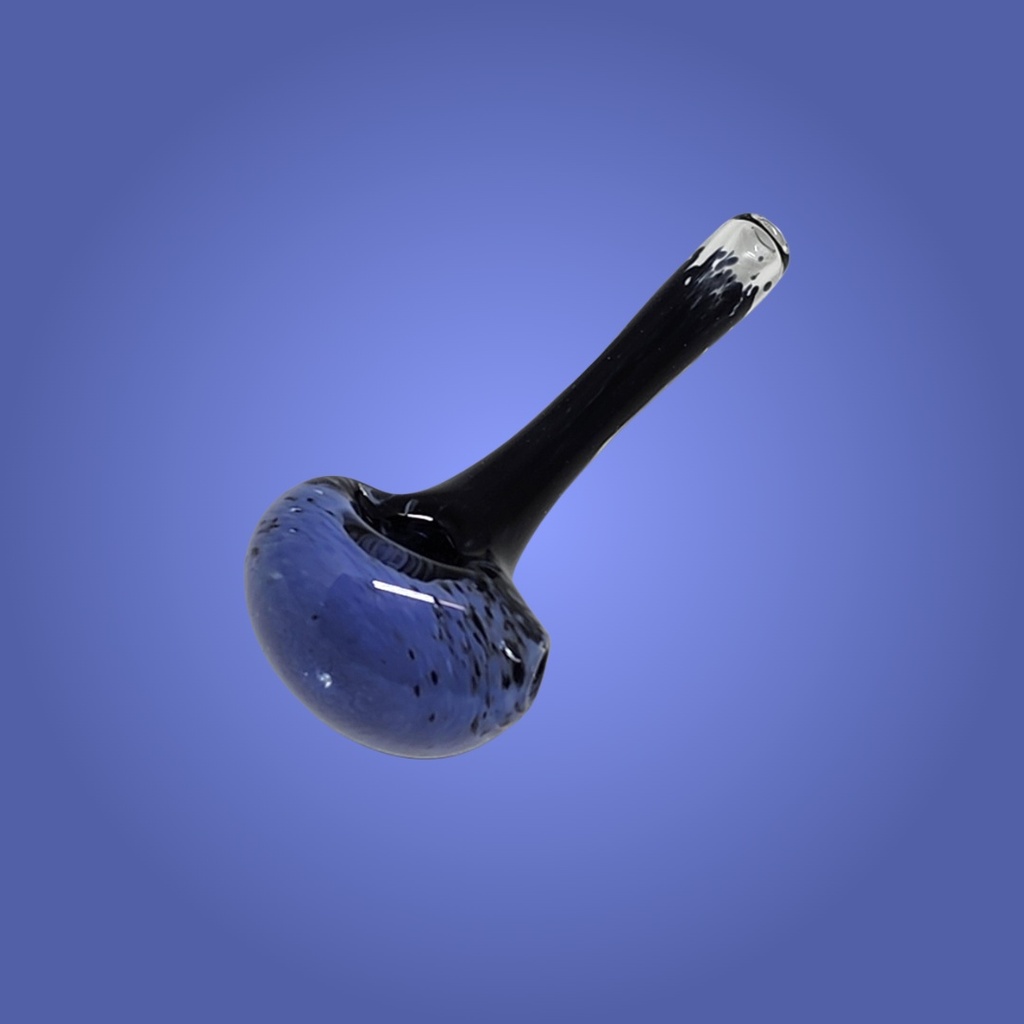 Pipa de Vidrio Negro Fritado con Cabeza de Color y Orificio Carb por Glass with Jeremy