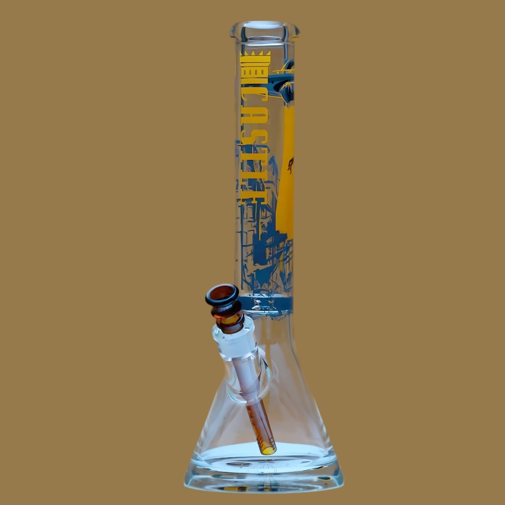 UFO - Bong Tipo Beaker de Vidrio Grueso de 16 Pulgadas por Castle Glassworks - 9mm