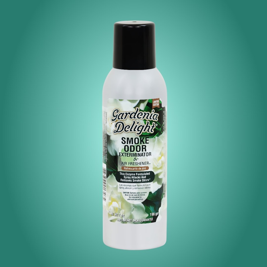 Aerosol Exterminador de Olores de Humo Gardenia Delight – Edición Limitada – 7 oz