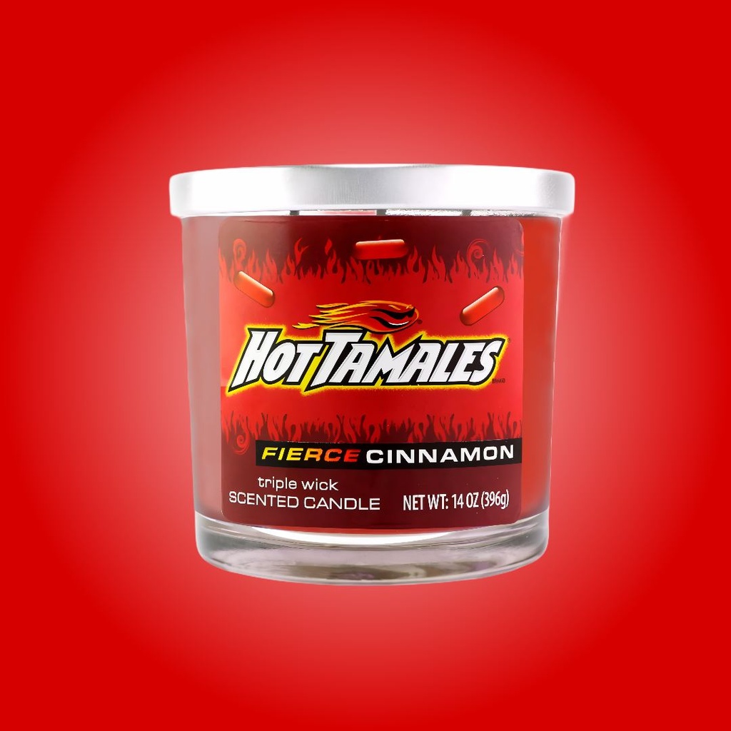 Vela Aromática Hot Tamales – Tres Mechas – 14 oz