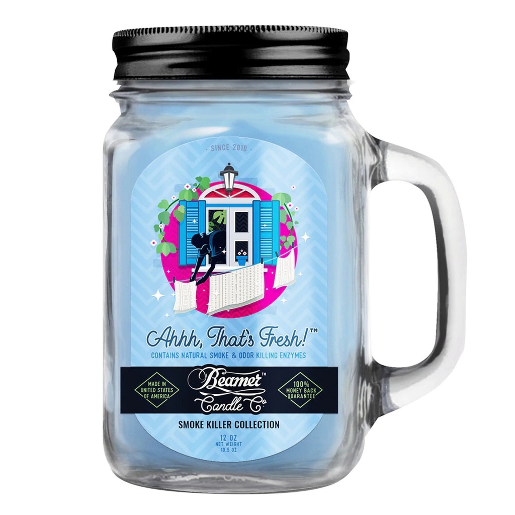 Beamer Candle Co. 12oz Glass Mason Jar - Ahhh, That's Fresh