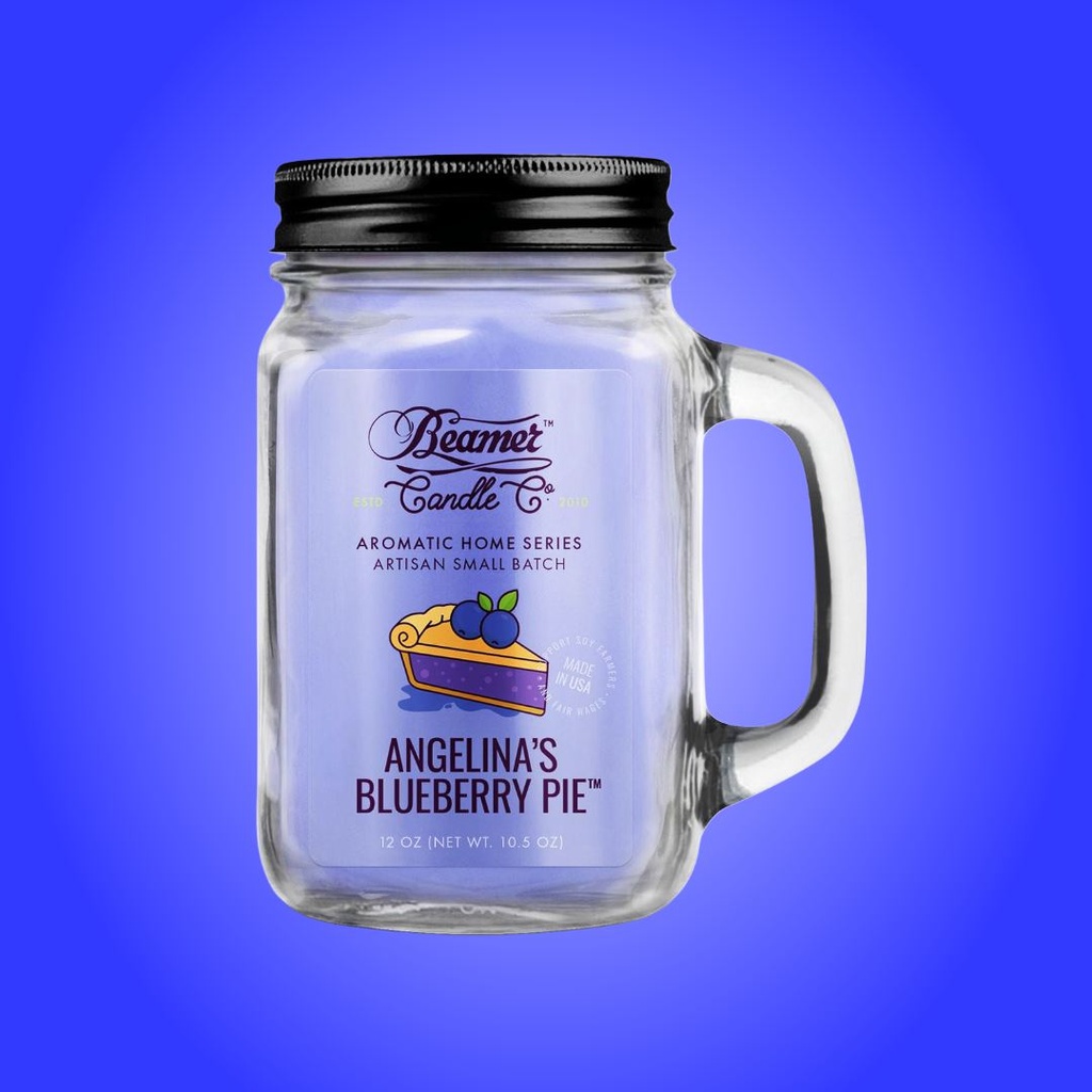 Angelina's Blueberry Pie - Odor Killing Scented Candle by Beamer Candle Co. - 12 oz