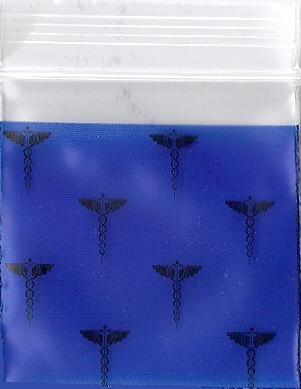 Blue Medical 1.25x1.25 Inch Plastic Baggies 100 pcs.