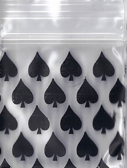 Spades 1x1 Inch Plastic Baggies 100 pcs.