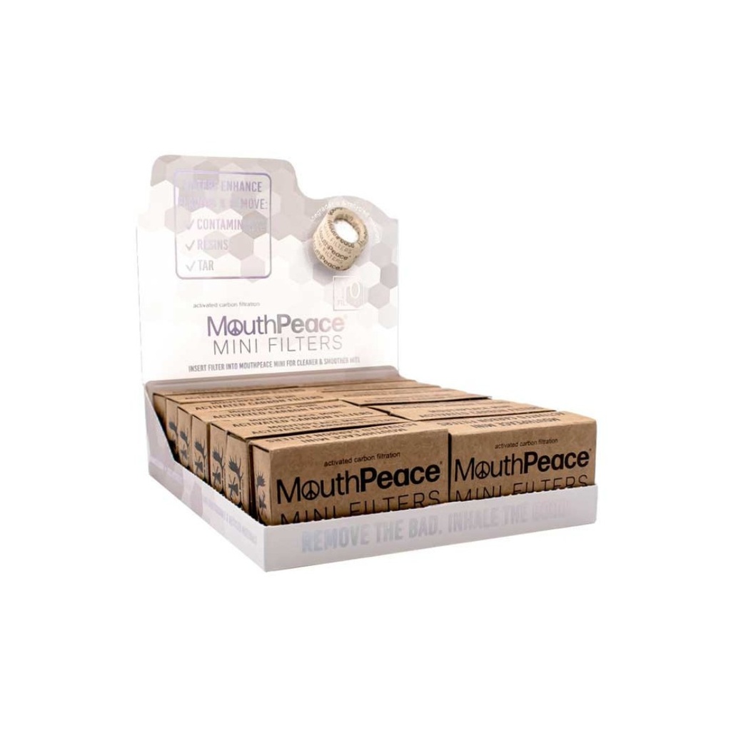 MouthPeace Mini Filters Refil with Actived Carbon Filtration -- Box of 14