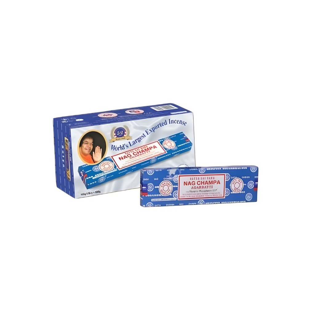 B tonnets d'encens Nag Champa 100g - Boîte de 6 paquets