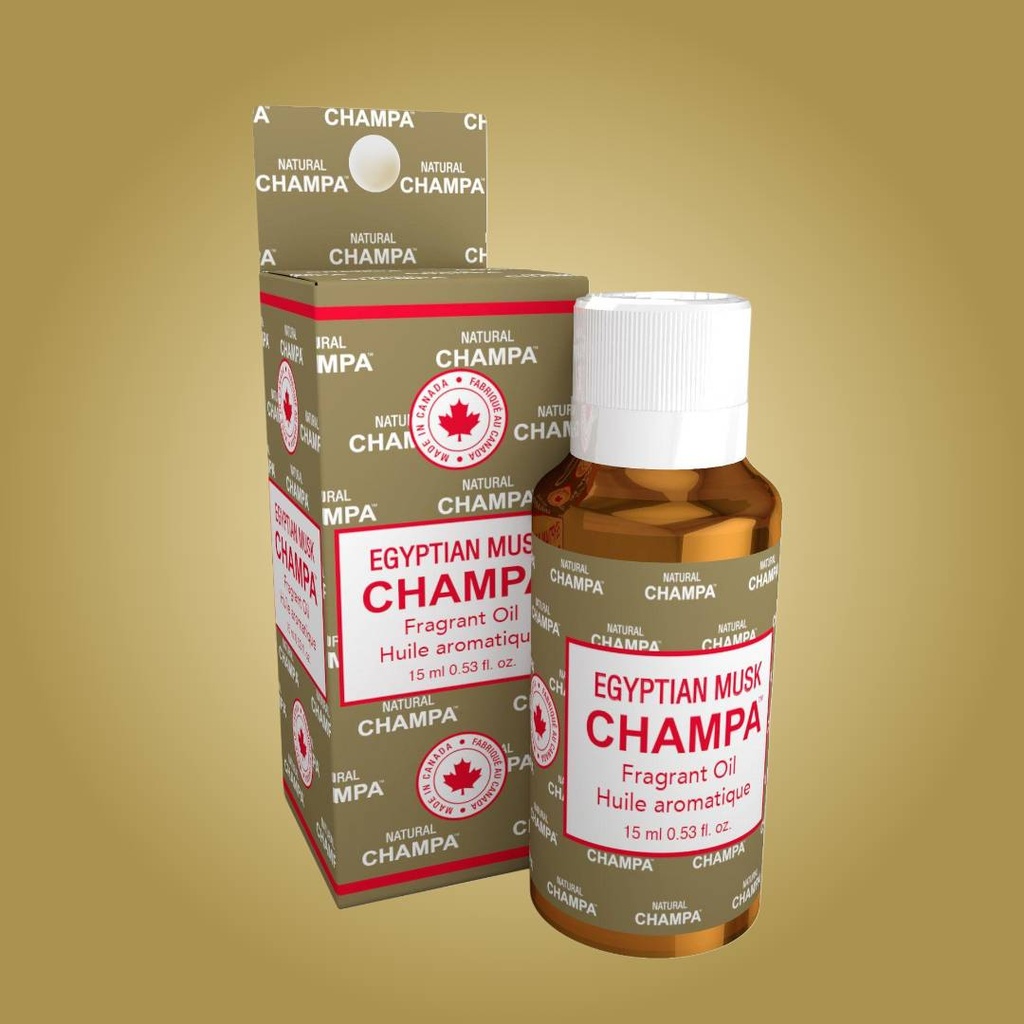 Huile Parfumée Musc Égyptien Champa de Natural Champa – Bouteille de 15 ml