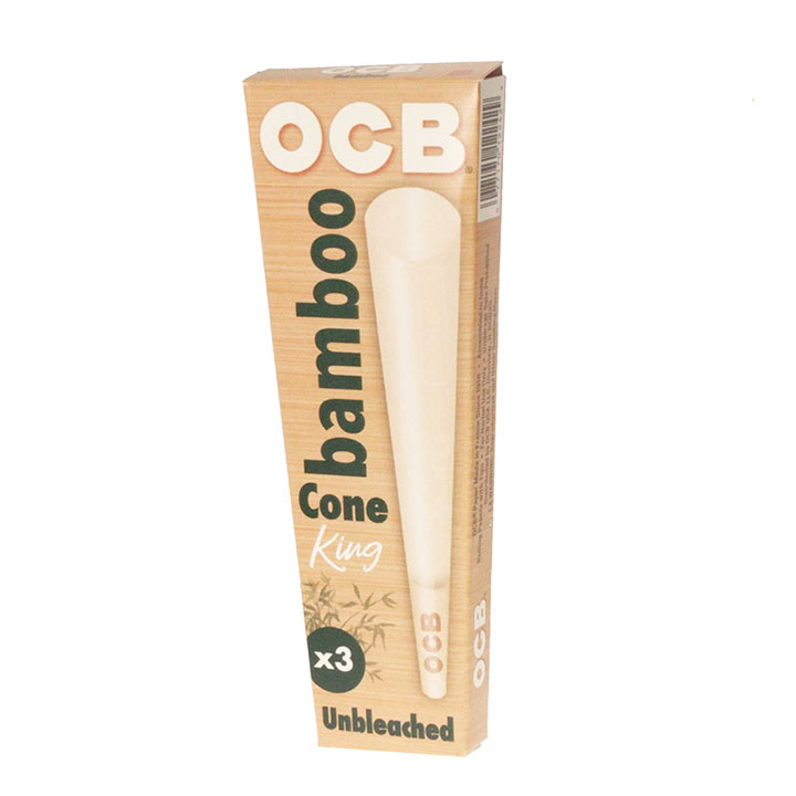 OCB Bamboo Pre-rolled Cone King Size - Unbleachead - Pack of 3
