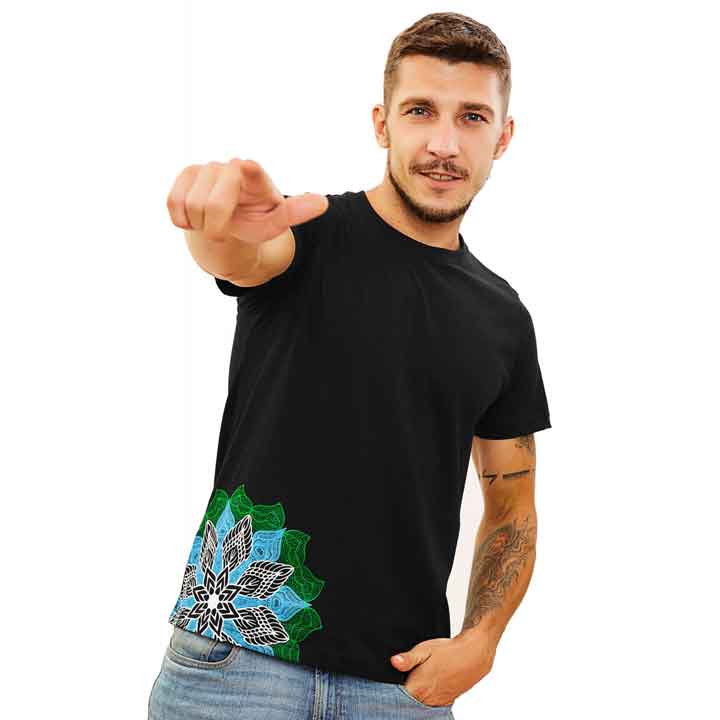 MANDALA Glow in Dark Psychedelic Men's T-Shirt