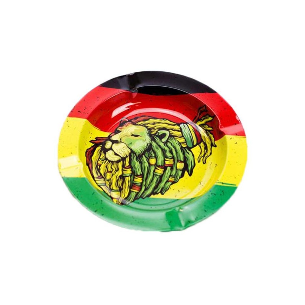 Cendrier rond en métal Smoke Arsenal - Rasta Lion