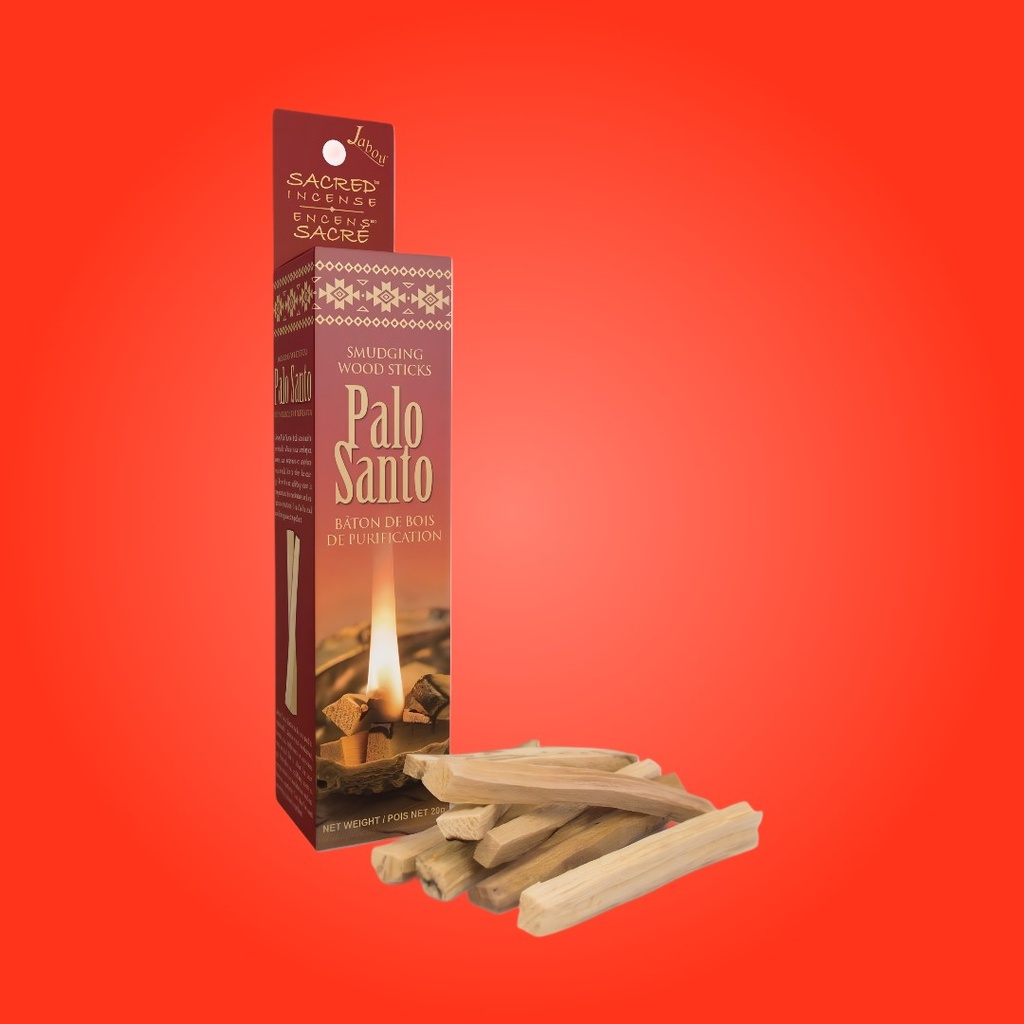 Varitas de Madera de Palo Santo por Jabou – Paquete de 20 g