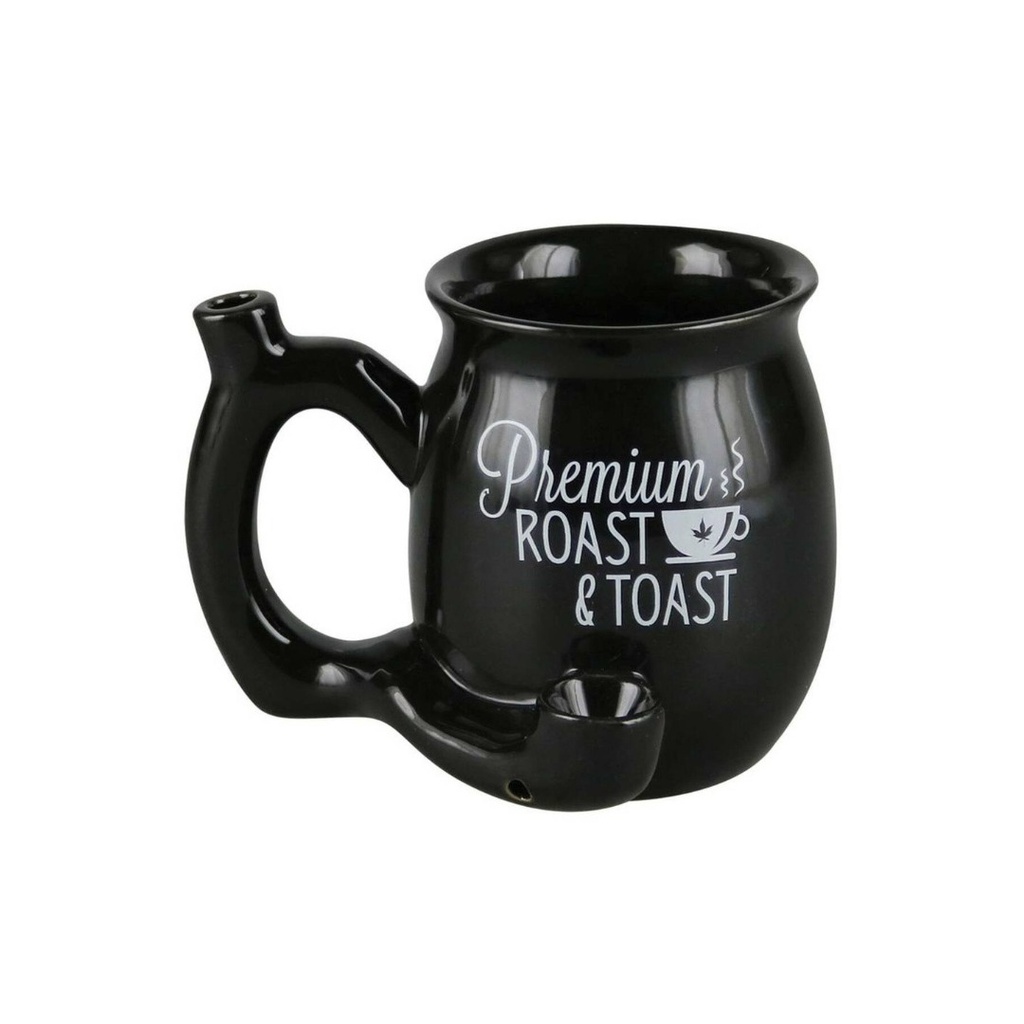 Tasse en céramique avec pipe de Premium Roast and Toast - Petite - Noire