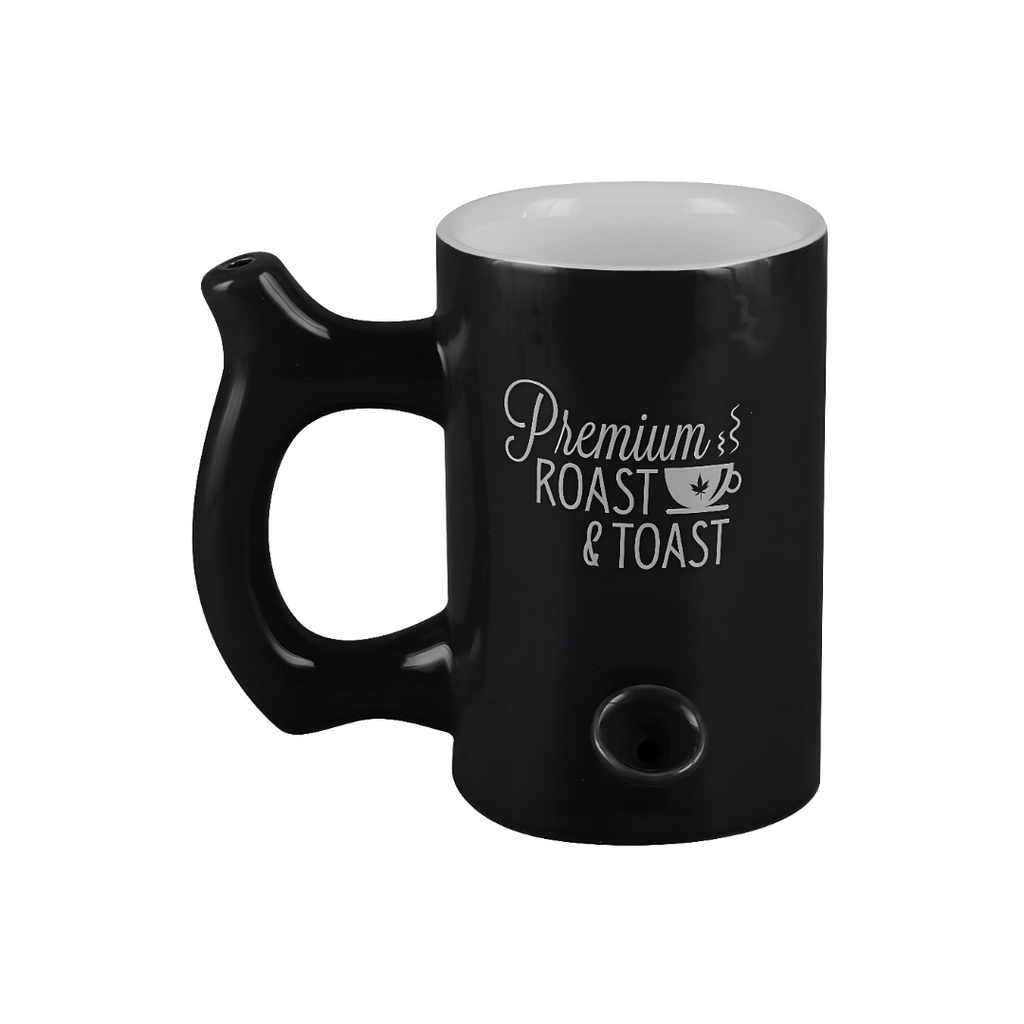 Ceramic Mug Pipe from Premium Roast and Toast - Glossy Black