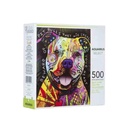 500 Piece Puzzle - Dean Russo -Beware Pit Bull