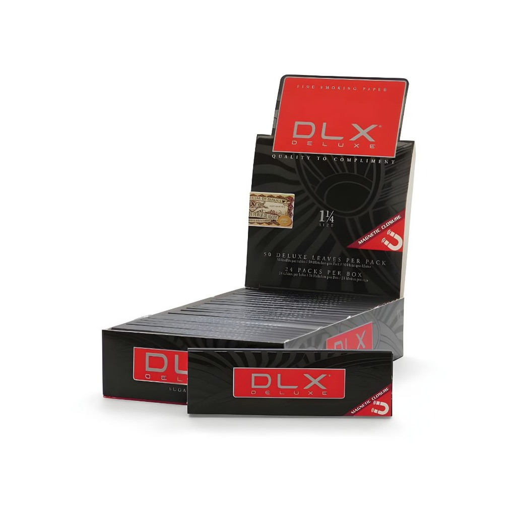 DLX Deluxe 1 1/4 Papiers à rouler 79mm Boîte de 25 paquets