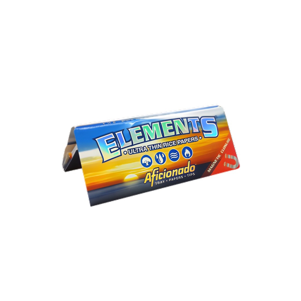 Elements King Size Slim 110mm Artesano Rolling Papers with Tips and Tray 1 Box