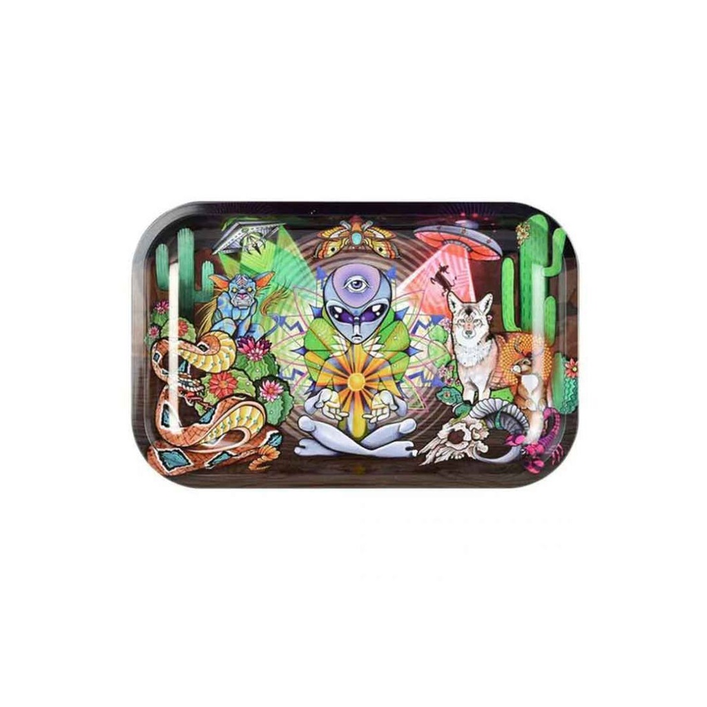 Psychedelic Peyote Desert Metal Rolling Tray