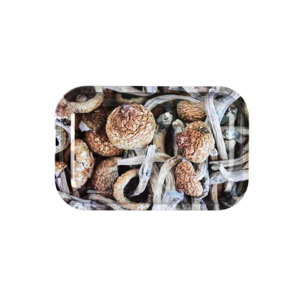 Psilocybine Mushrooms Cap Metal Rolling Tray by Pulsar