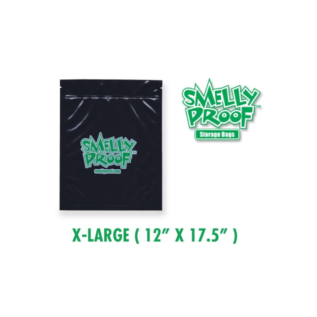 Sacs noirs Smelly Proof XL de 4 mil, 12 x 17,5 pouces.