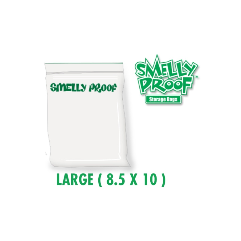 Sacs transparents Smelly Proof de 3 mils, grands, de 8,5 x 10 pouces.