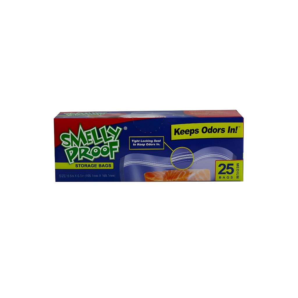 Smelly Proof Medium Clear Bags 6.5'' x 6.5'' Box of 25