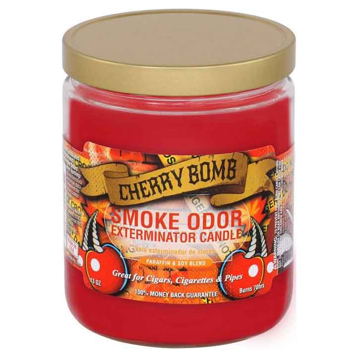 Bougie exterminatrice d'odeur de fumée - 13 oz - Cherry Bomb