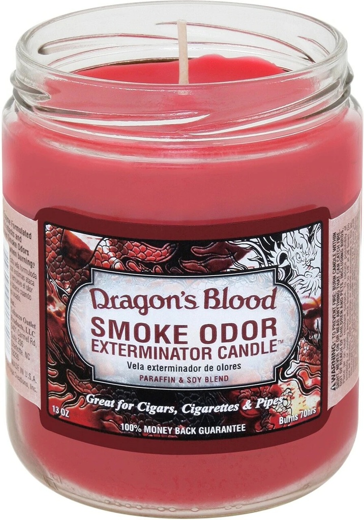 Bougie Éliminatrice d’Odeurs de Fumée – Sang de Dragon – 13 oz