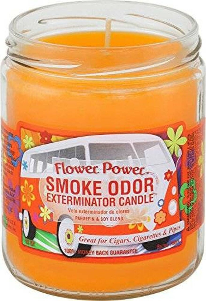 Bougie exterminatrice d'odeur de fumée - 13 oz - Flower Power