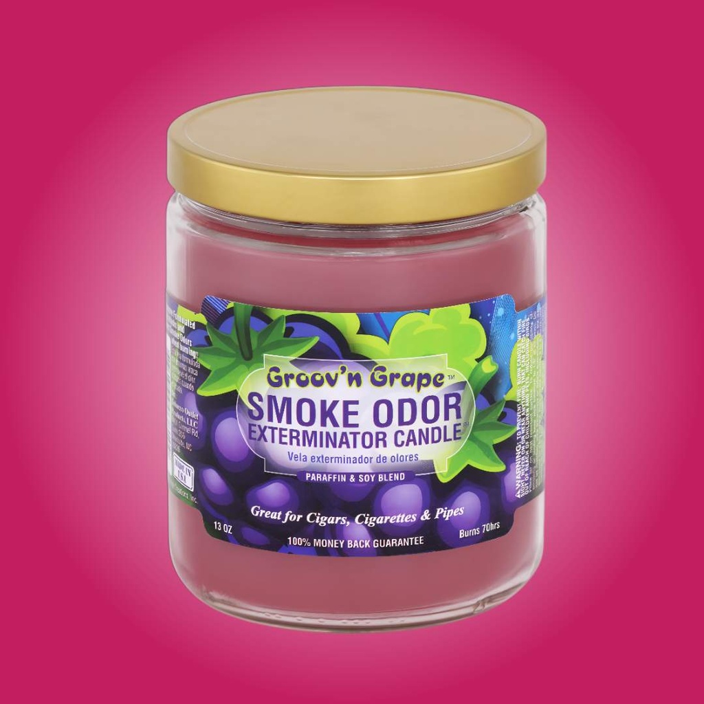 Groov'n Grape - Smoke Odor Exterminator Candle - 13 oz