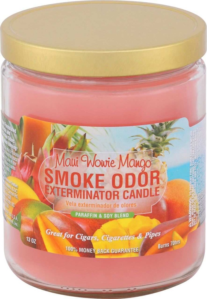 Bougie exterminatrice d'odeur de fumée - 13 oz - Maui Wowie Mango