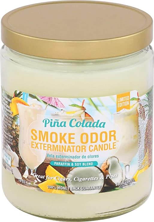 Bougie exterminatrice d'odeur de fumée - 13 oz - Pina Colada