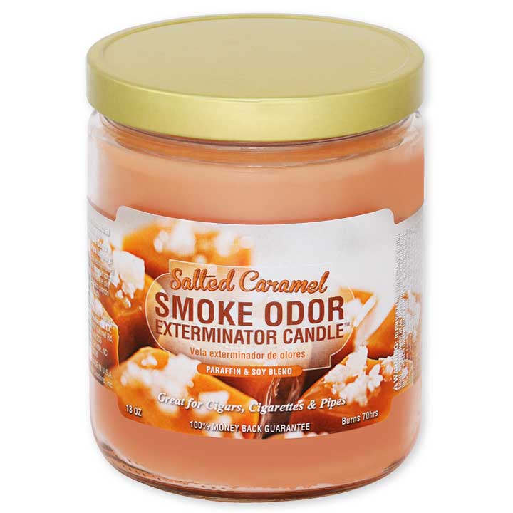 Bougie exterminatrice d'odeur de fumée - 13 oz - Caramel salé