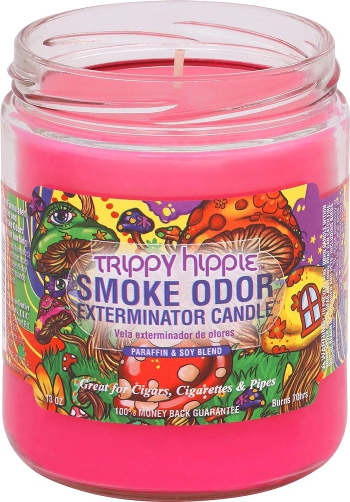 Bougie Éliminatrice d’Odeurs de Fumée – Trippy Hippie – 13 oz