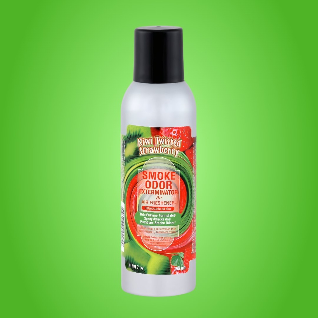 Fraise Kiwi Twisté - Spray Exterminateur d’Odeurs de Fumée - 7 oz