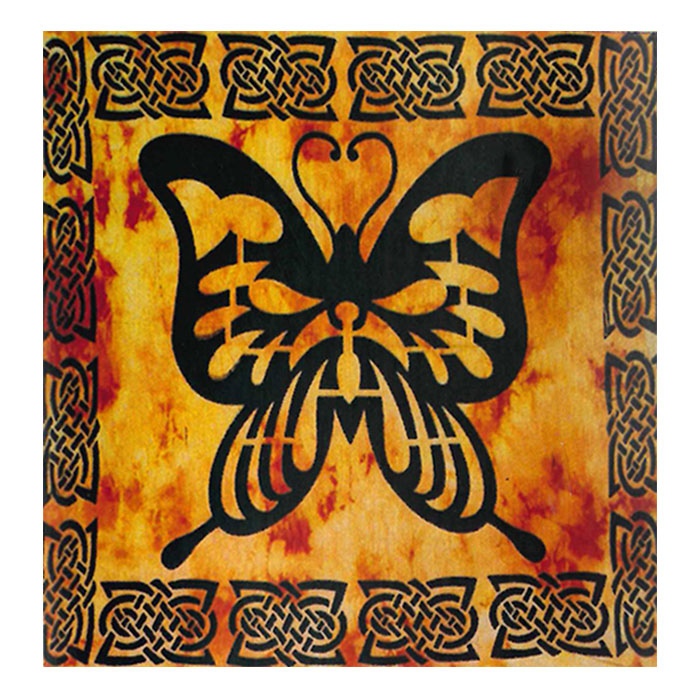 Tapestry Orange Psychedelic Monarch