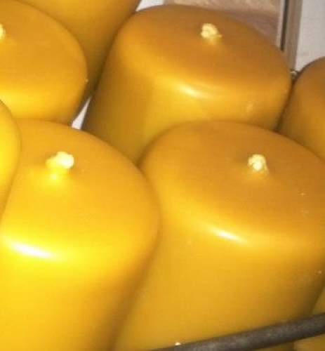 Handmade Beeswax Church Pillar Candle 3.25 x 4.5 Inch