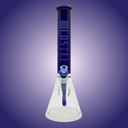 16 Inch 7mm Beaker Bong with Color Top and Thick Base from Castle Glass