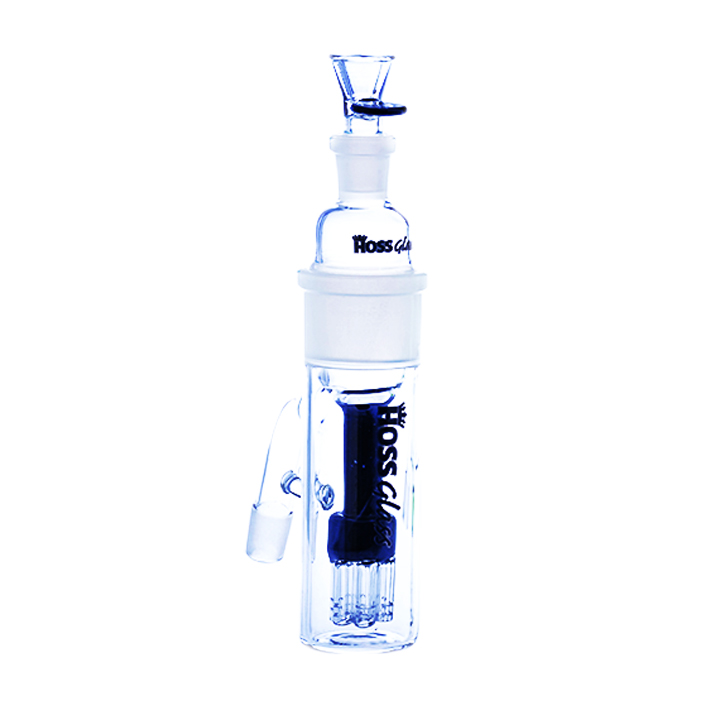 Hoss Glass 7.5 pouces cendrier avec diffuseur de downstem à 6 bras colorés amovible H094