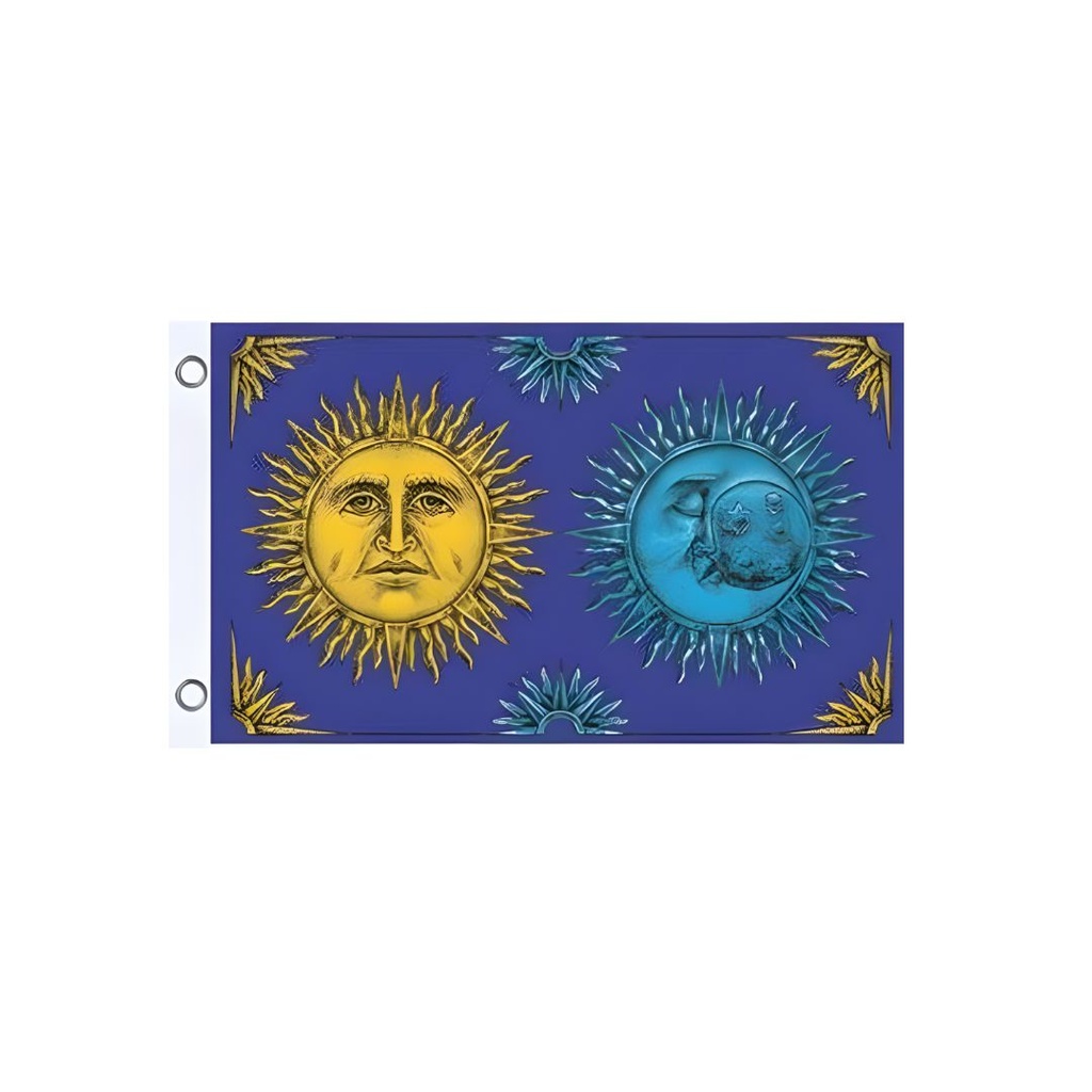 Celestials Sun and Moon Flag 3x5 Feet