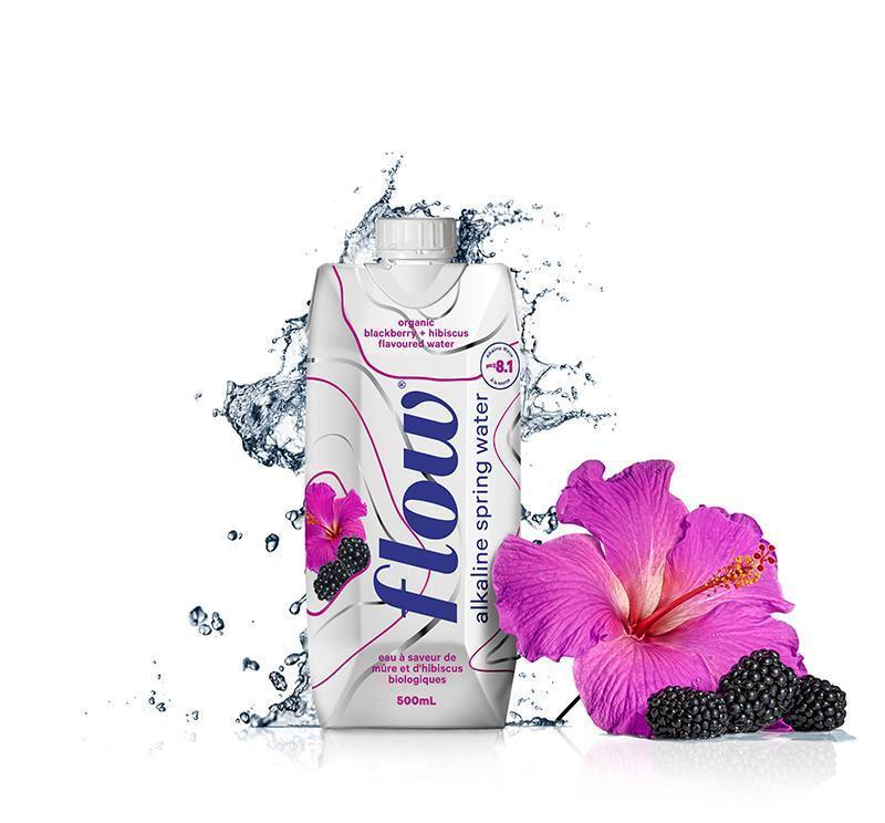 Flow Naturally Alkaline Water 500ml Bottle - blackberry + hibiscus