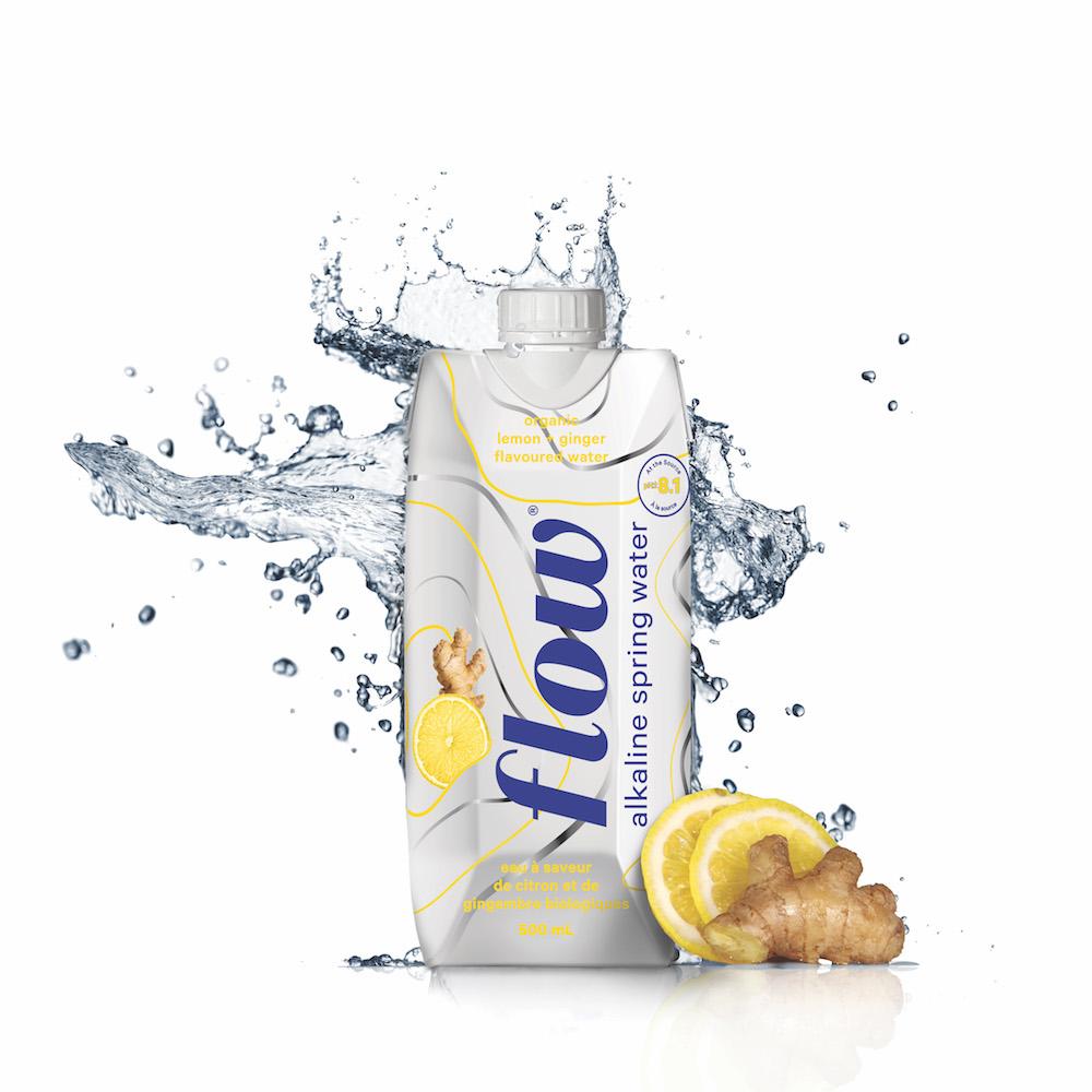Flow Naturally Alkaline Water 500ml Bottle - lemon + ginger