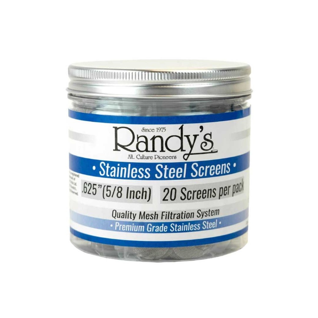 Randy's Stainless Steel Screen .625 - Jar of 36