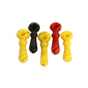 4 pouces Candy Cane Pipe en verre en couleur avec spirale - 1019U