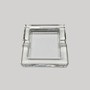 Straight Edge Classy Square Glass Crystal Ashtray
