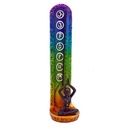 Coloured Chakras with Meditating Figure Incense Holder