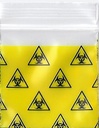 Bio Hazard 1.25x1.25 Inch Plastic Baggies 100 pcs.