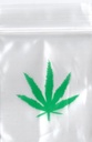 Marijuana Leaf 1x1 Inch Plastic Baggies 100 pcs.